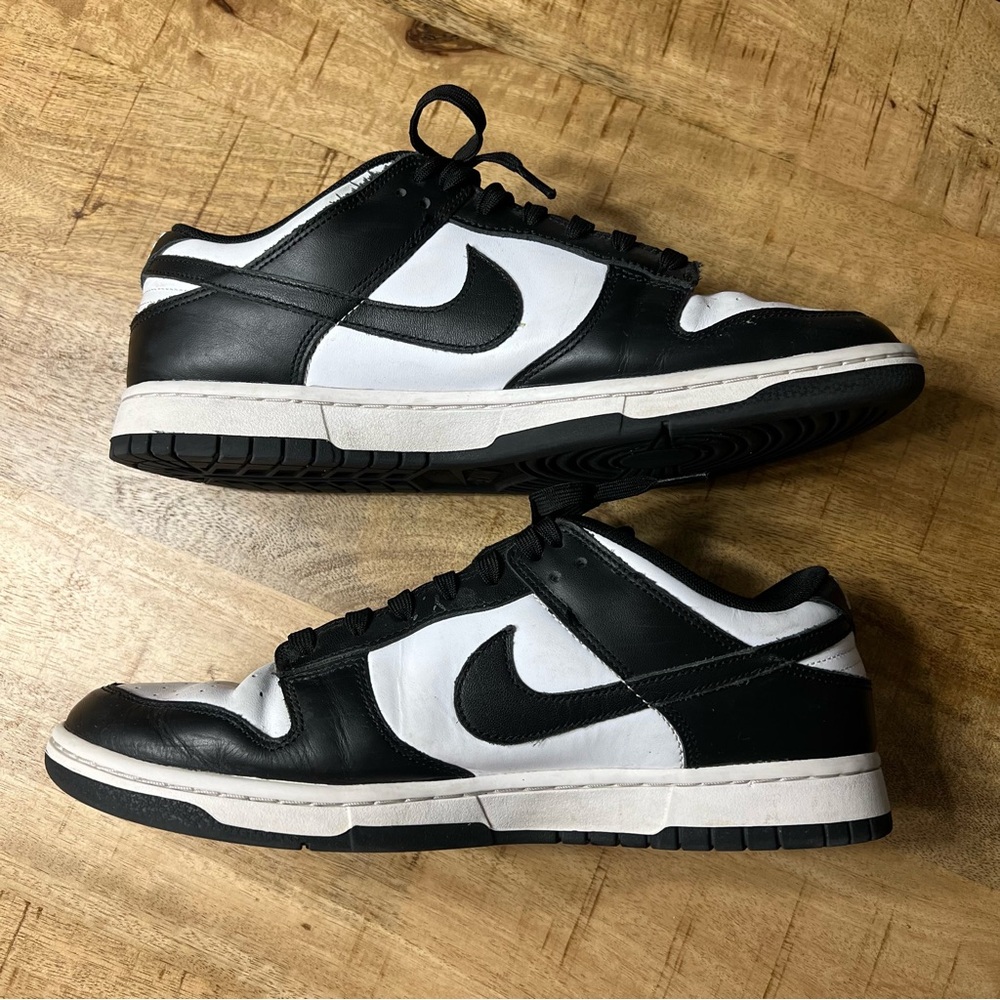 Nike Dunk Low Shoes Mens Size 11 Black White Panda Leather Basketball - Picture 7 of 11
